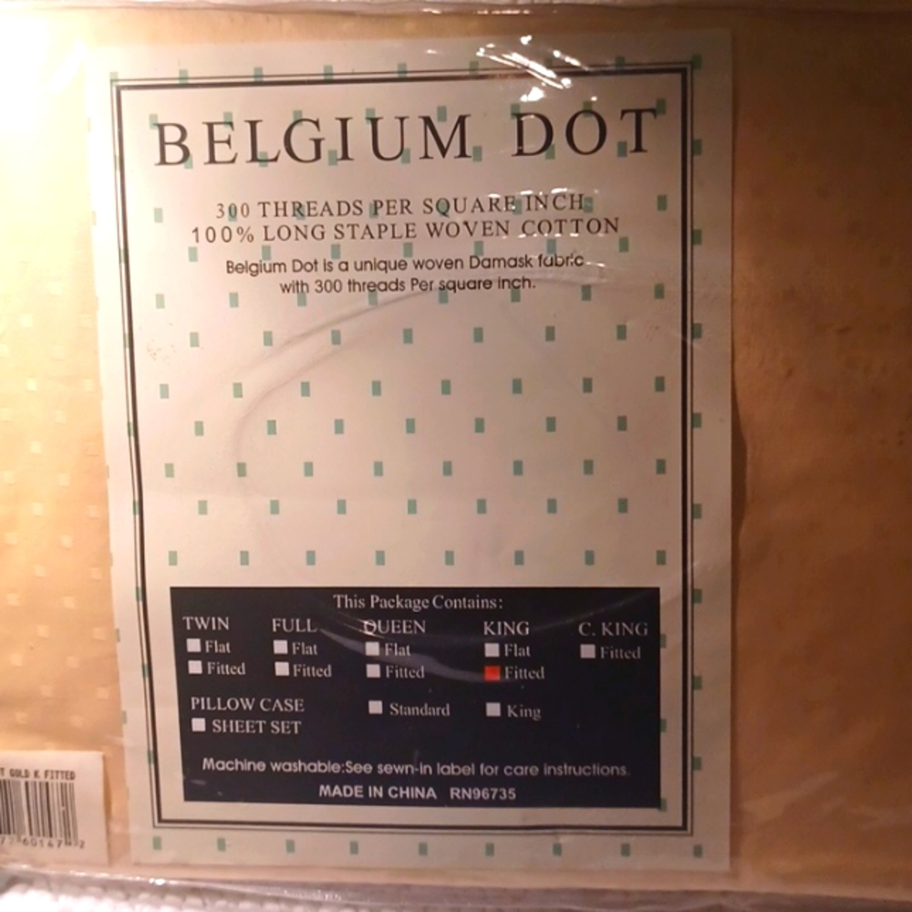 Belgium Dot Sheet King Fitted